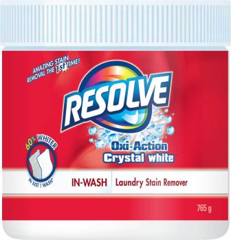 RESOLVE® Oxi-Action™ Crystal White® In-Wash Laundry Stain Remover - Powder